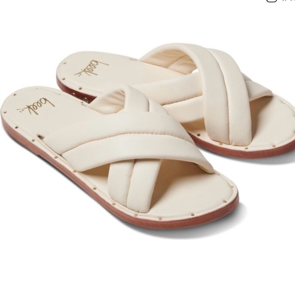 Beek Dovetail Crisscross Slides Sandals Shoe, SIZE 10 US